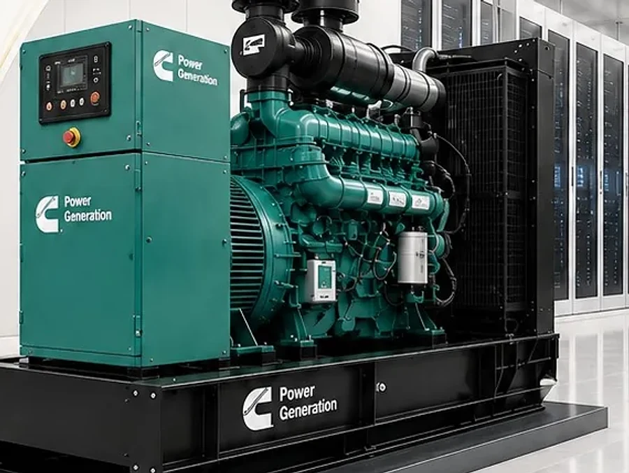 Cummins power generation set in an equipment hall