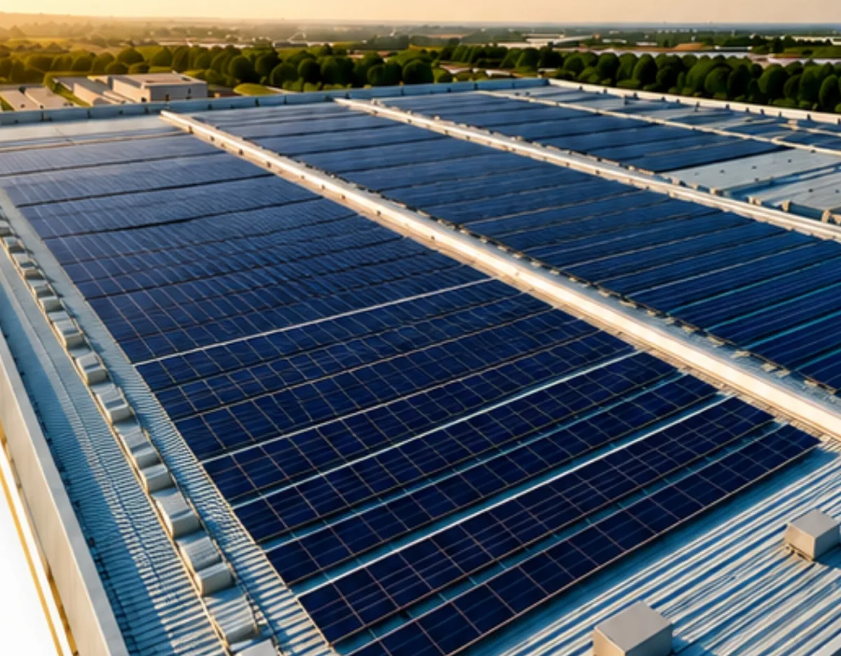 Solar array installed across a pitched roof